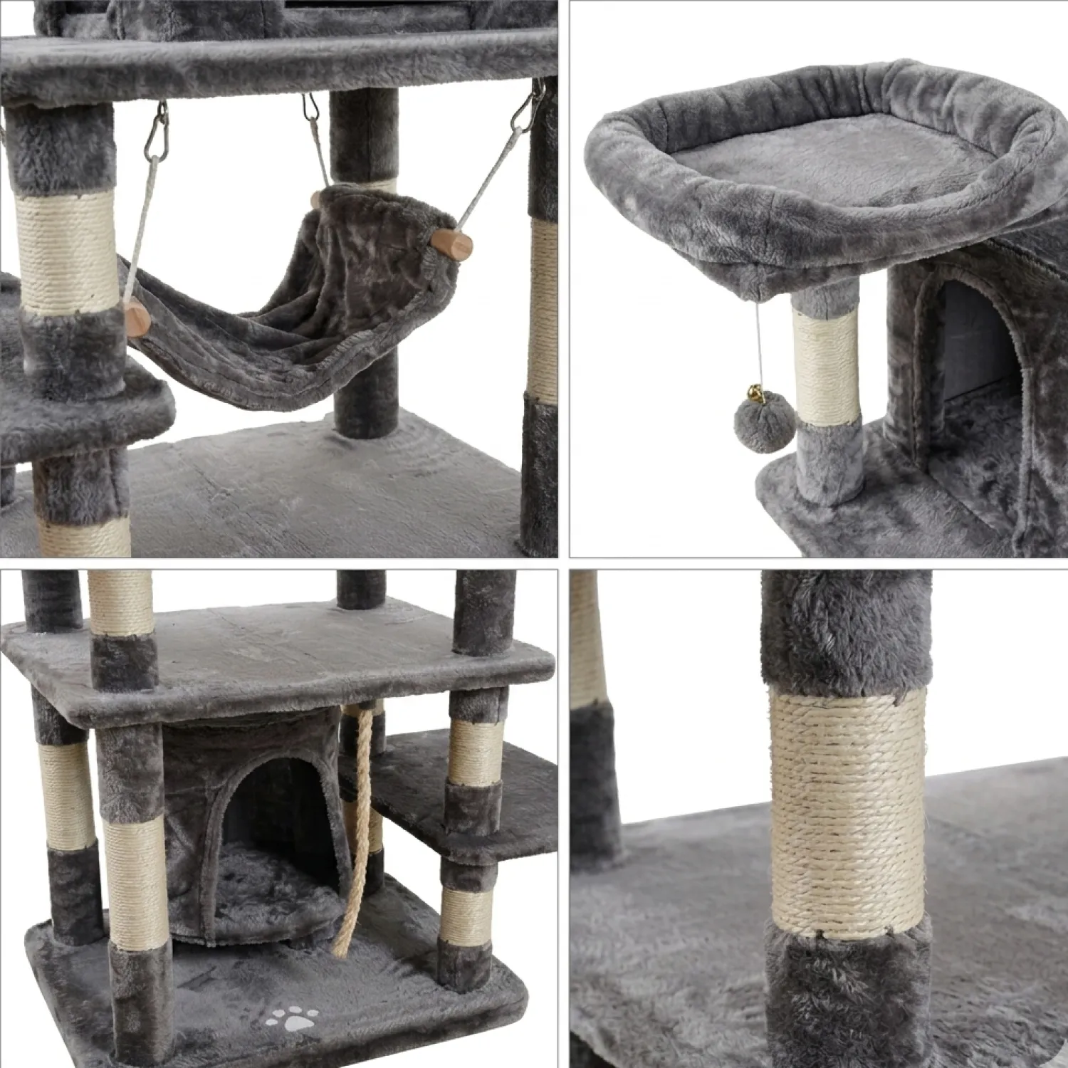 Gimnasio Árbol para Gatos Grande Desarmable Ankos 4