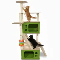 Gimnasio Árbol para Gatos Desarmable En Madera y Domo