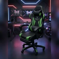 Silla Gamer Ergonomica Vibracion Lumbar y Reposapies