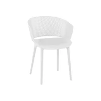 Silla Comedor Con Brazos Blanco 81x59x52 cm