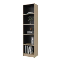 Estante Home E-m2 180x45x29 Rta Madera Natural Chocolate Oscuro