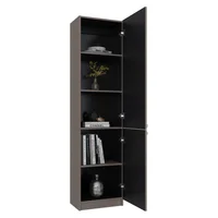 Estante Home E-m5 180x45x31 Rta Gris Chocolate Oscuro