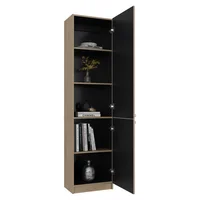 Estante Home E-m5 180x45x31 Rta Madera Natural Chocolate Oscuro