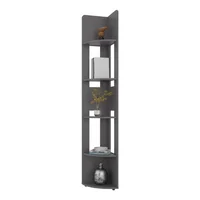 Estante Esquinero Home E-m7 180x30x30 Rta Gris Oscuro