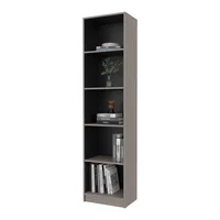 Estante Home E-m2 180x45x29 Rta Gris Chocolate Oscuro