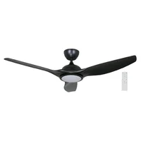 Ventilador de Techo Led Exterior Negro Dc 52" 20w Control Remoto