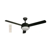 Ventilador de Techo 52" Dc Negro 2l E27 10w Con Control Remoto