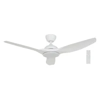 Ventilador de Techo Led Exterior Blanco Dc 52" 20w Control Remoto