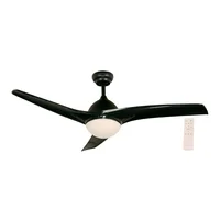 Ventilador de Techo 52" Negro 2l E27 40w Con Control Remoto (dc Motor)