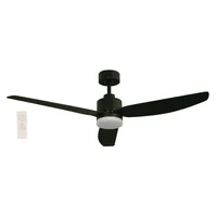 Ventilador de Techo Led Exterior 54" Dc Negro 1l 20w Con Control Remoto