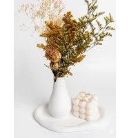 Centro de Mesa Con Velas y Base Decorativa