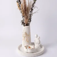Centro de Mesa Decorativo Juliana Jarron Con Flores Mas Base y Vela