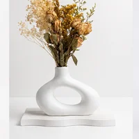 Jarrón Decorativo 16x12cms Emiliano Con Flores Preservadas