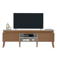 Mueble Tv Hasta 75" Lumina 62x180x41cm Marrón y Beige