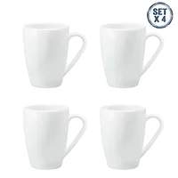 Set 4 Mug Icon White 320 ml Bormioli