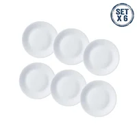 Set 6 Platos Llanos Toledo 25 cm Bormioli