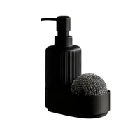 Dispensador de Jabón de Cocina 300 ml Color Negro Con Esponjilla