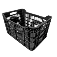 Canastilla 55x35 cm Carrullera Perforada Negra x 2 Und