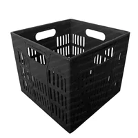 Canastillas 33x28 cm Guayabera Negra Perforada x 4 Und
