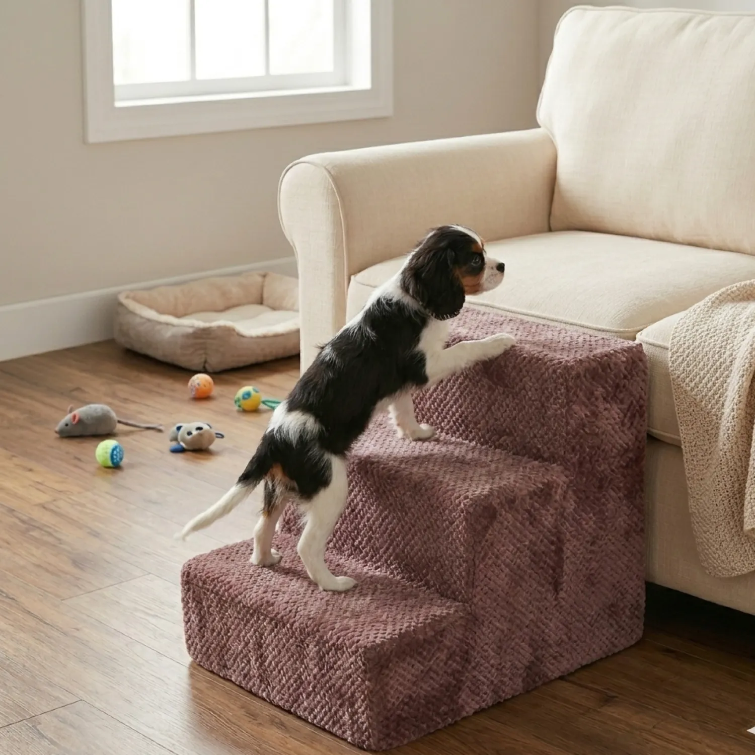 Escalera para Perro Pequeño En Madera