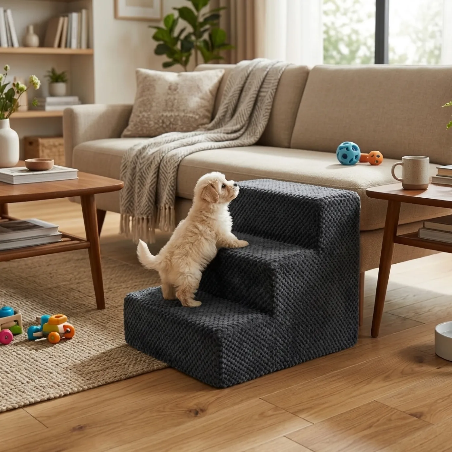 Escalera para Perro Pequeño En Madera 3
