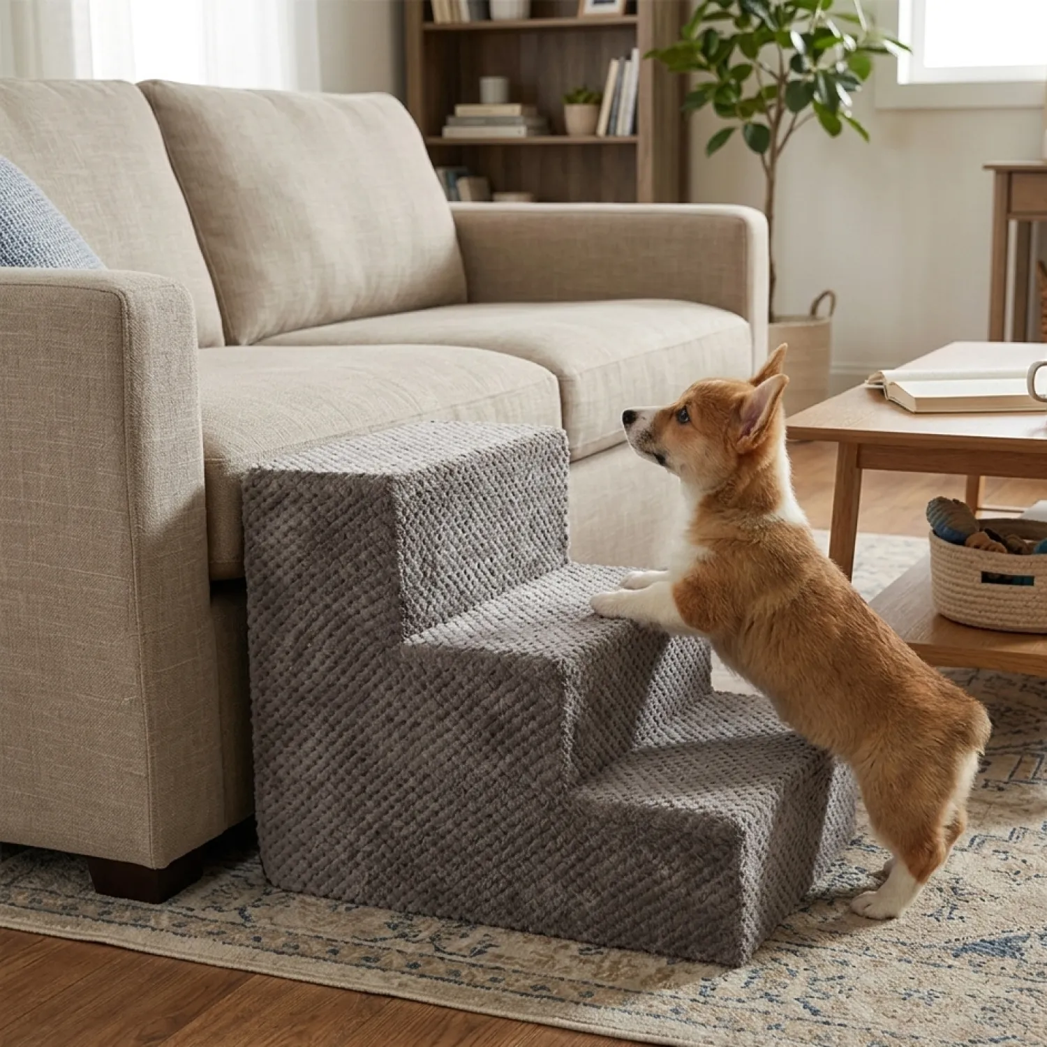 Escalera para Perro Mediano En Madera 3