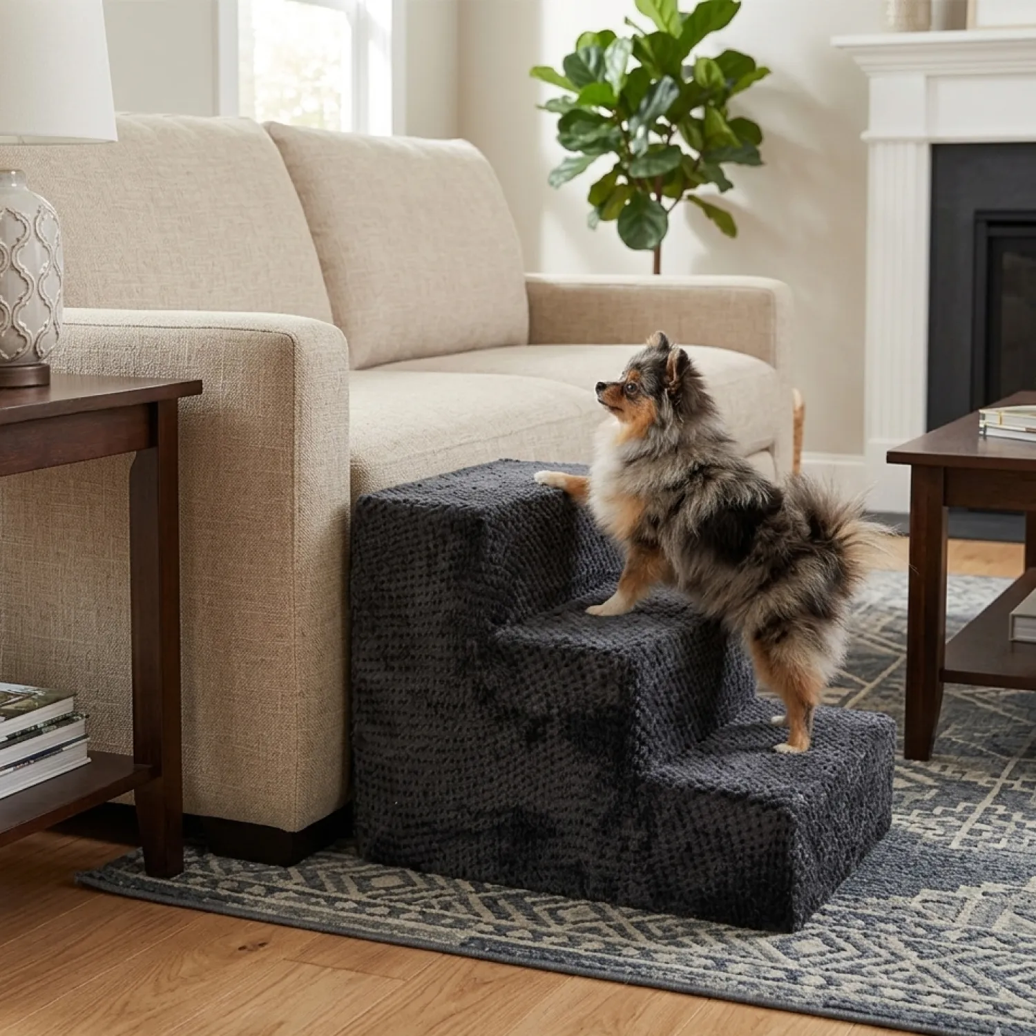 Escalera para Perro Mediano En Madera