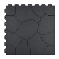 Piso Caucho Adoquinado X 8 Unidades 50X50X1.5CM
