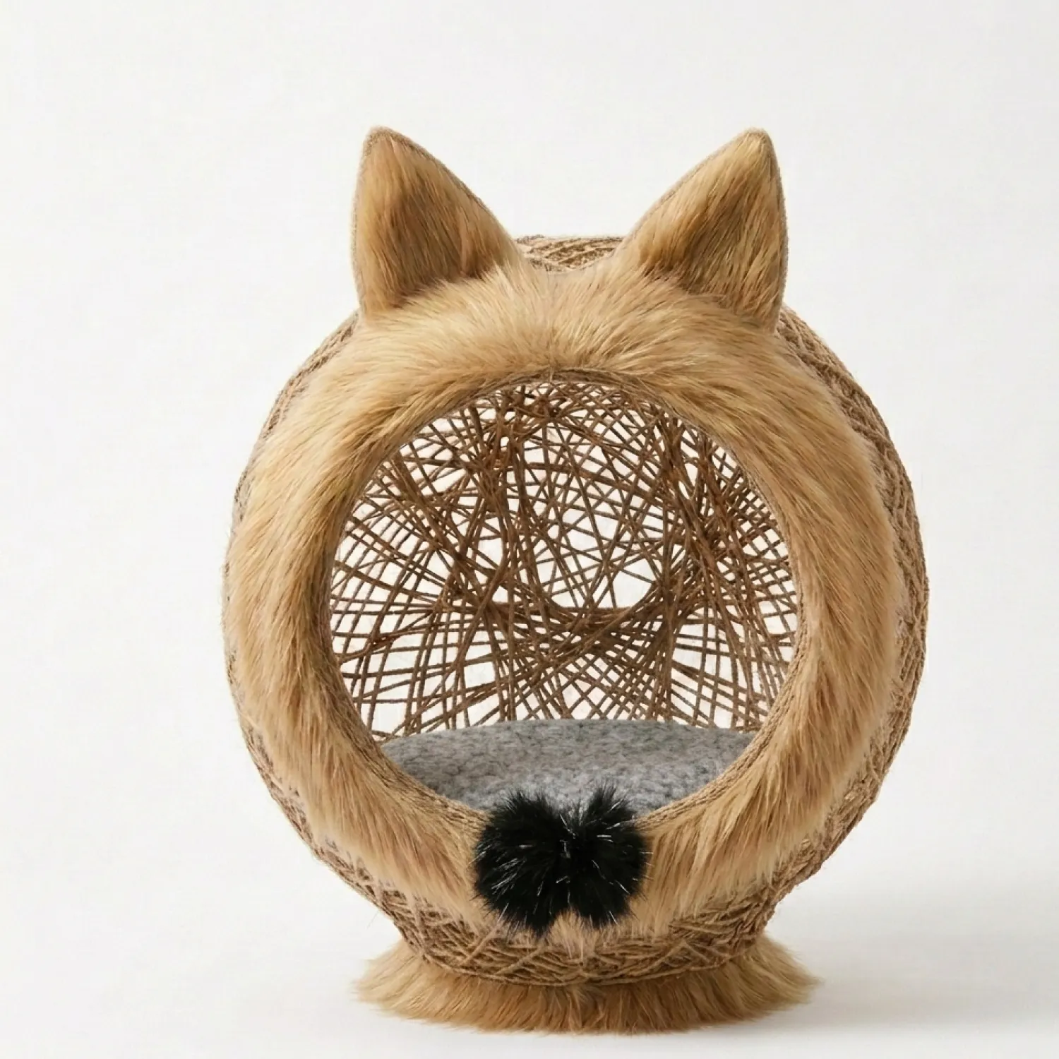 Cama Nido de Peluche para Gatos Con Cojín