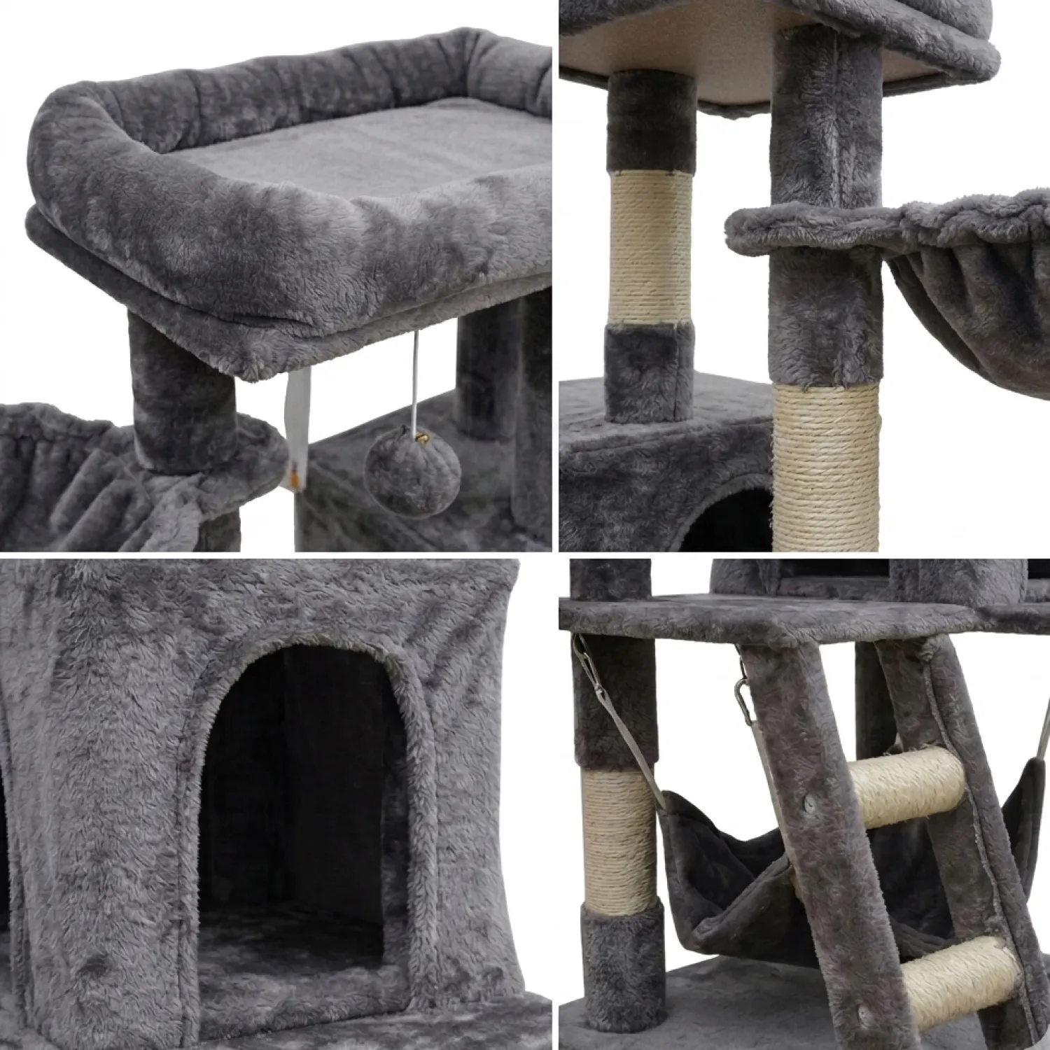 Gimnasio Torre Rascadora para Gatos Desarmable Aton 4
