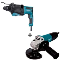 Combo Rotomartillo SDS-Plus 800W 3J+Pulidora 4-1/2 pulg 850W Makita