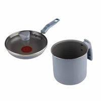Set Imusa Cacerola 16 cm Tapa de Vidrio + Jarro 12 cm Fresh Azul