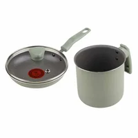 Set Imusa Cacerola 16 cm Tapa de Vidrio + Jarro 12 cm Fresh Verde