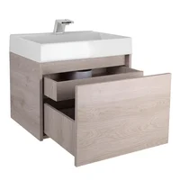 Mueble de Baño Ceniza con Lavamanos Fussion 60 cm Corona