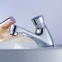 Llave Lavamanos Baja de Push Cromada
