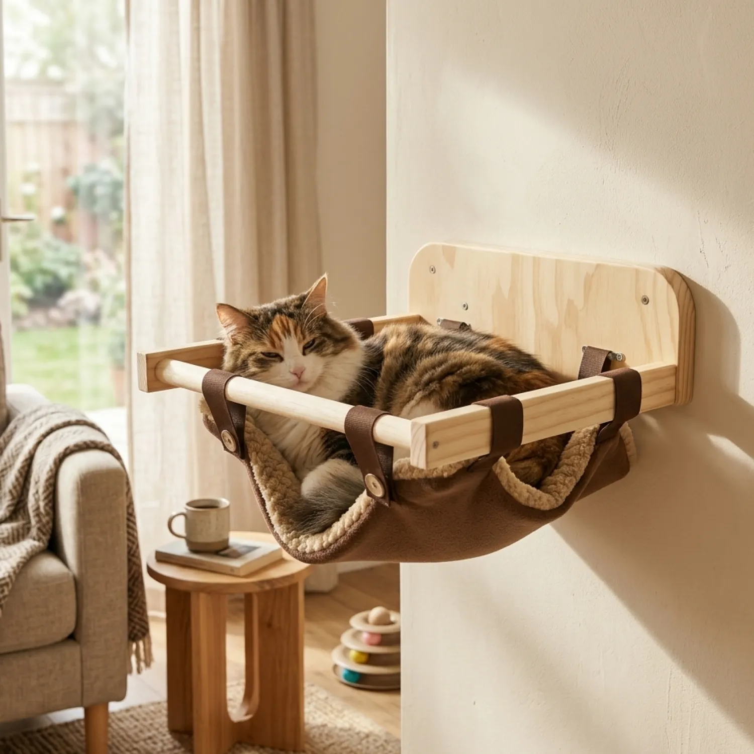 Hamaca de Pared para Gatos En Pino