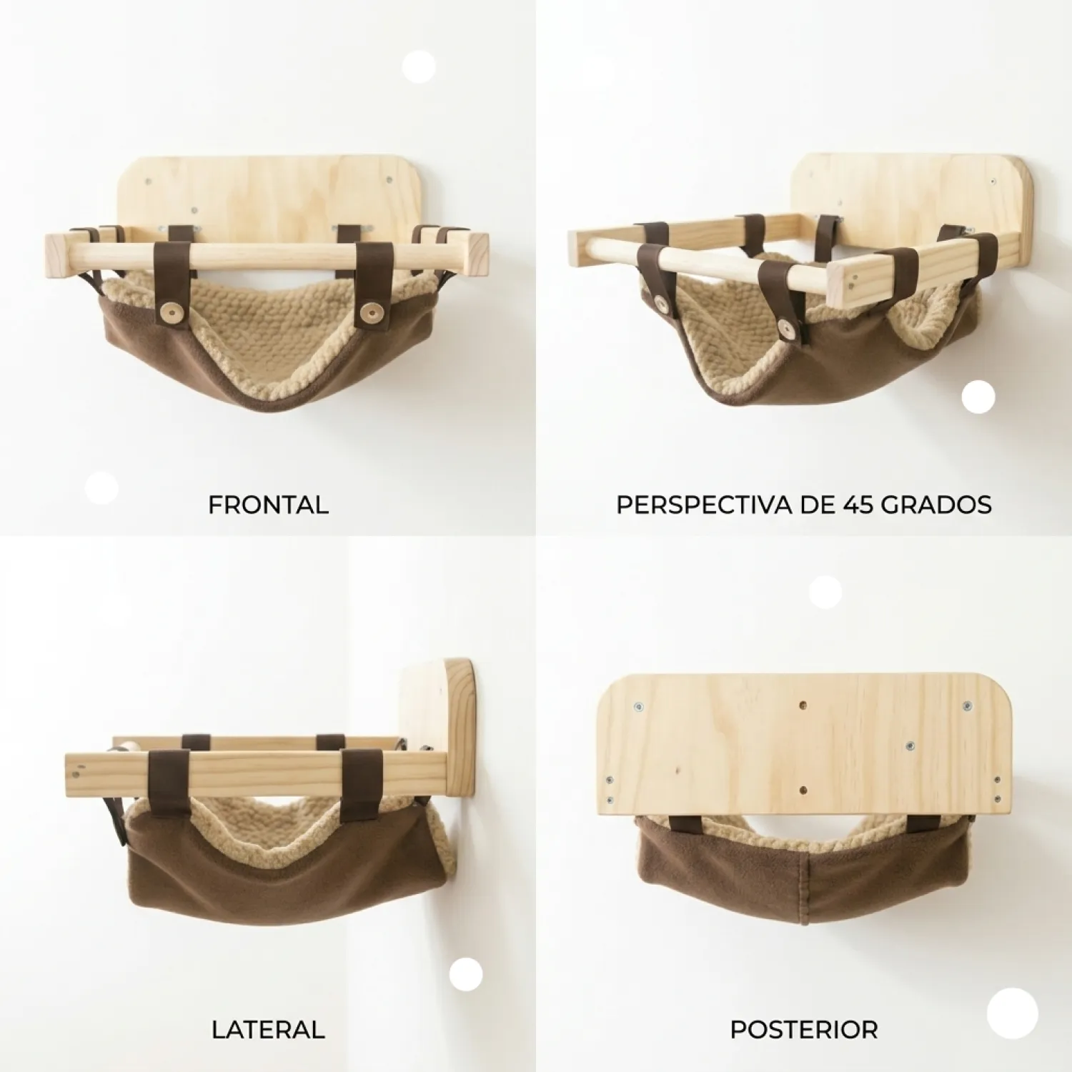 Hamaca de Pared para Gatos En Pino 3