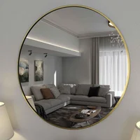 Espejo Decorativo Vega Diámetro 80cm Marco Color Dorado