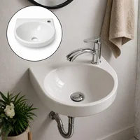 Lavamanos de Colgar Ceramico Blanco 29x29cm Pamo Colombia