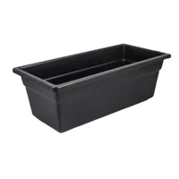 Matera Jardinera Rectangular En Plástico Pequeña 40 cm Color Negro