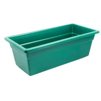 Matera Jardinera Rectangular En Plástico Pequeña 40 cm Color Verde
