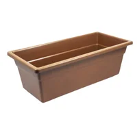 Matera Jardinera Rectangular En Plástico Pequeña 40 cm Color Café