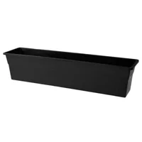 Matera Jardinera Rectangular En Plástico Jumbo 80 cm Color Negro