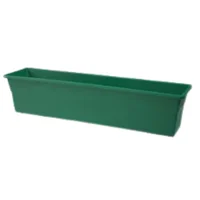 Matera Jardinera Rectangular En Plástico Jumbo 80 cm Color Verde