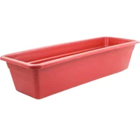 Matera Jardinera Rectangular En Plástico Grande 59 cm Color Rojo