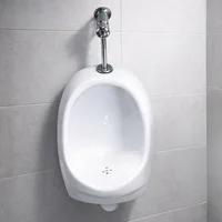 Orinal de Pared en Porcelana con Adaptador y Sifón Blanco Valdini Pamo Colombia