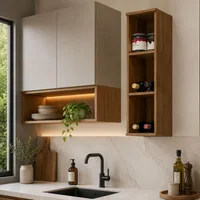 Mueble Aéreo de Cocina Capri, Alto 74 CM Ancho 20 CM Profunidad 29 CM Peso 6,9 Kg, Natural