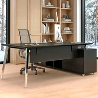 Puesto de Trabajo Con Credenza Negra