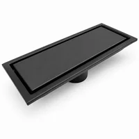 Rejilla Piso Sifón 30 x 10 cm Invisible Negra