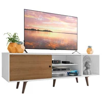 Centro de Entretenimiento Mesa para Tv Dubai Hasta 65 Pulgadas Blanco/marrón